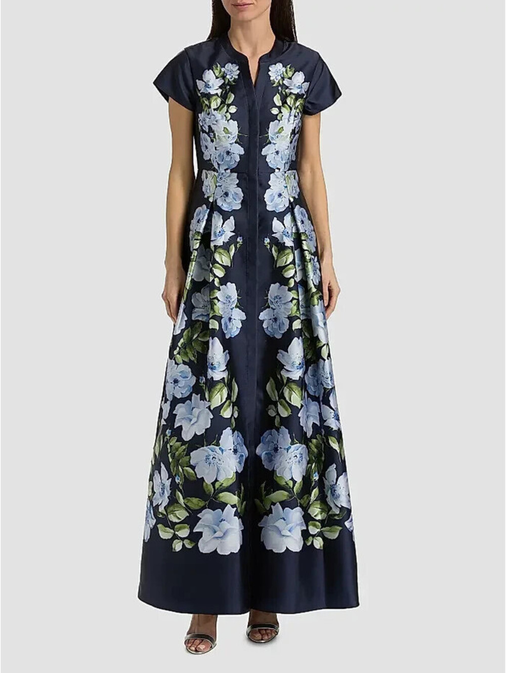 NEW/missing belt, Sachin & Babi Marta Floral Mikado Gown multi Sz 12 #LD517